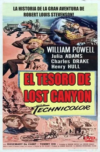 Póster de El tesoro de Lost Canyon (1952) con Helen Gibson como Mother (uncredited)
