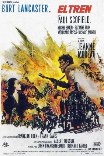 Póster de El tren (1964) con Wolfgang Preiss como Maj. Herren