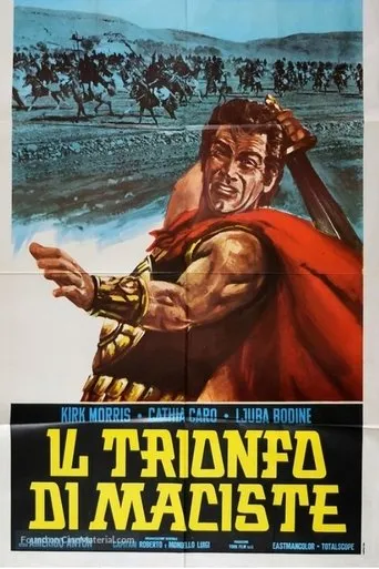 Póster de El triunfo de Maciste (1961) con Carla Calò como maga Yalis