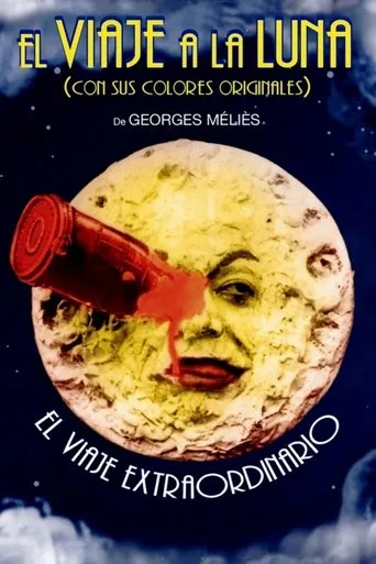 Póster de El viaje a la Luna (1902) con Georges Méliès como Professor Barbenfouillis / The Moon
