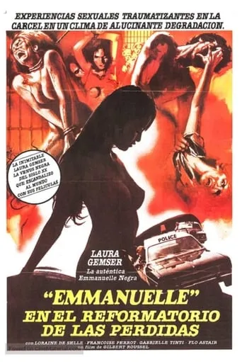 Póster de Emanuelle en el reformatorio de las perdidas (1983) con Gabriele Tinti como Crazy Boy Henderson