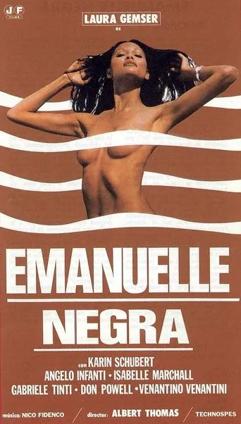 Póster de Emanuelle negra (1975) con Gabriele Tinti como Richard Clifton