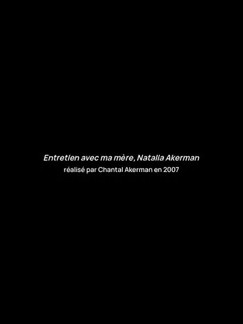 Póster de Entretien avec ma mère, Natalia Akerman