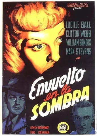 Póster de Envuelto en la sombra (1946) con Mark Stevens como Bradford Galt