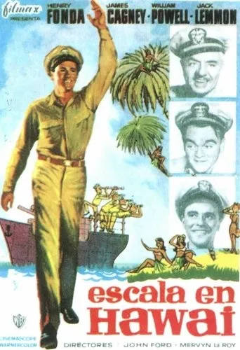 Póster de Escala en Hawai (1955) con Jack Lemmon como Ensign Pulver