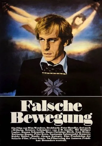 Póster de Falso movimiento (1975) con Rüdiger Vogler como Wilhelm