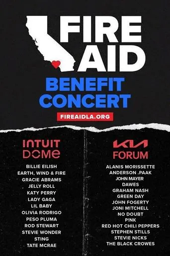 Póster de FireAid Benefit Concert