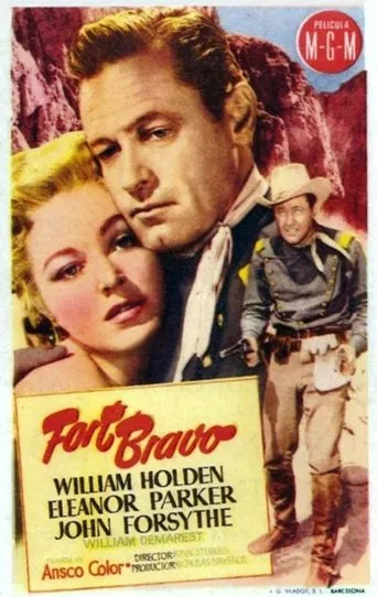 Póster de Fort Bravo (1953) con Glenn Strange como Sergeant Compton
