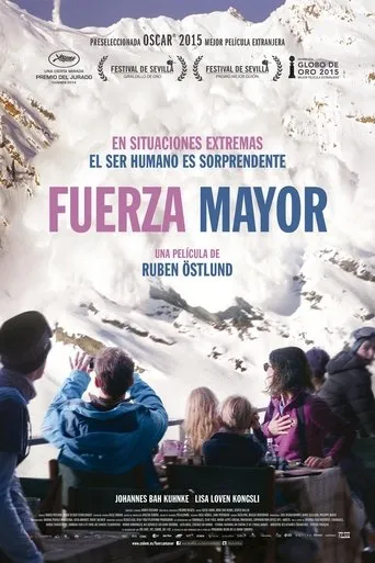 Póster de Fuerza mayor (2014) con Fanni Metelius como Fanny