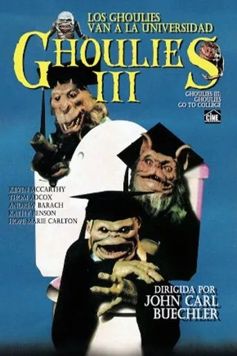 Póster de Ghoulies III: Los Ghoulies van a la universidad (1990) con Stephen Lee como Barcus