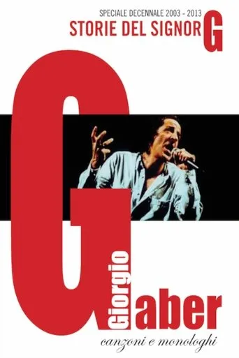 Póster de Giorgio Gaber - Storie Del Signor G