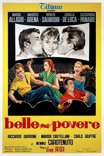 Póster de Guapas, pero pobres (1957) con Carlo Giuffrè como Giulio
