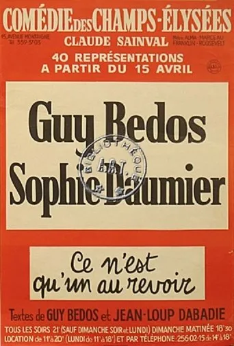 Póster de Guy Bedos & Sophie Daumier - Ce n'est qu'un au revoir