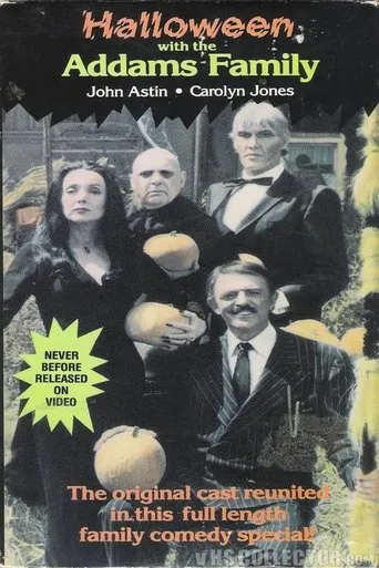 Póster de Halloween con la familia Addams
