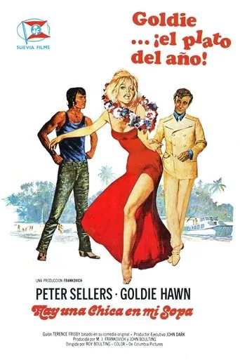 Póster de Hay una chica en mi sopa (1970) con Thorley Walters como Manager of Carlton Hotel
