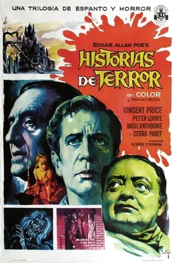 Póster de Historias de terror (1962) con Alan DeWitt como Chairman of Wine Society ("The Black Cat")