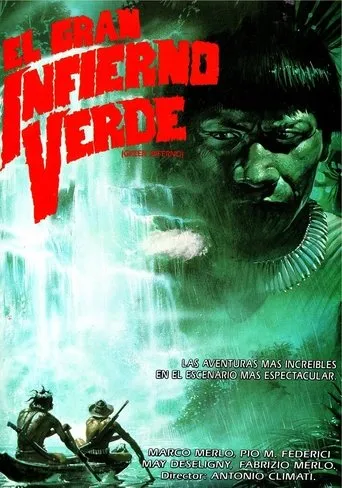 Póster de Holocausto caníbal 2: El gran infierno verde (1988) con Jessica Quintero como Kuwala