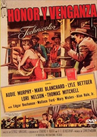 Póster de Honor y venganza (1954) con Audie Murphy como Tom Destry