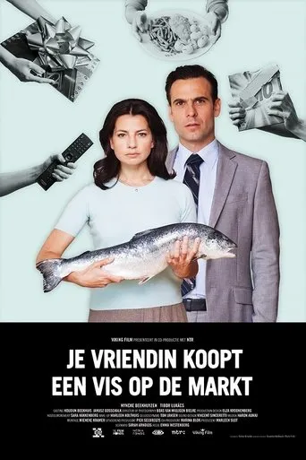 Póster de Je vriendin koopt een vis op de markt