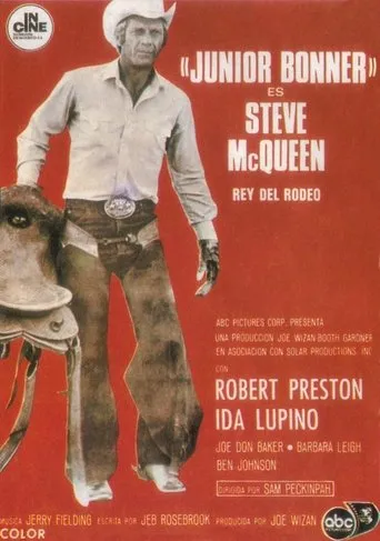 Póster de Junior Bonner, rey del rodeo (1972) con Barbara Leigh como Charmagne