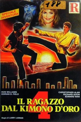 Póster de Karate Kimura 4 (1992) con David Warbeck como John's Dad / Sheriff