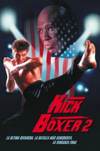 Póster de Kickboxer 2 (1991) con Sasha Mitchell como David Sloan