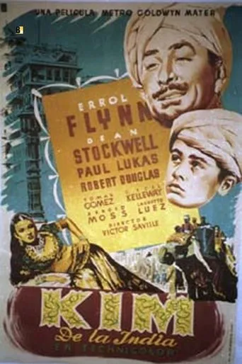 Póster de Kim de la India (1950) con Paul Lukas como Lama