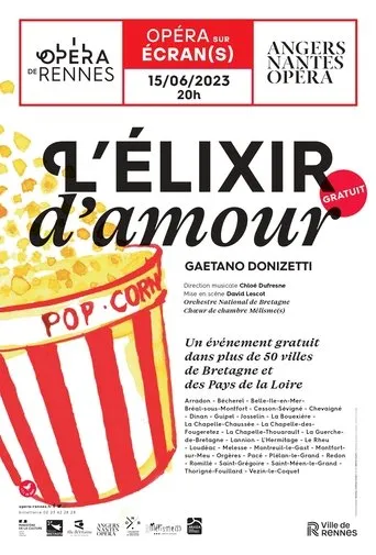 Póster de L'elixir d'amour - Donizetti - Angers Nantes opéra