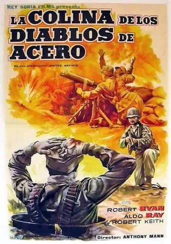 Póster de La colina de los diablos de acero (1957) con Race Gentry como Pvt. Haines