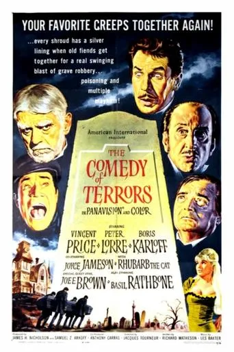 Póster de La comedia de los horrores (1964) con Joe E. Brown como Cemetery Keeper
