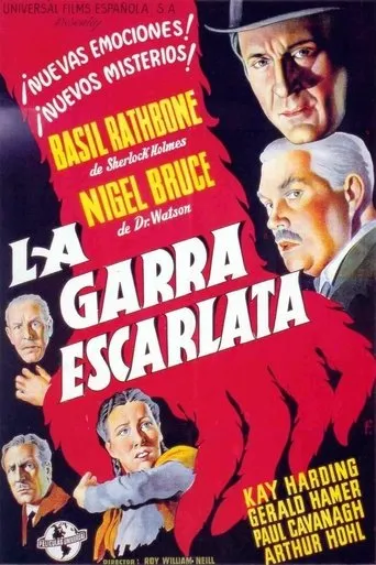 Póster de La garra escarlata (1944) con Victoria Horne como Nora