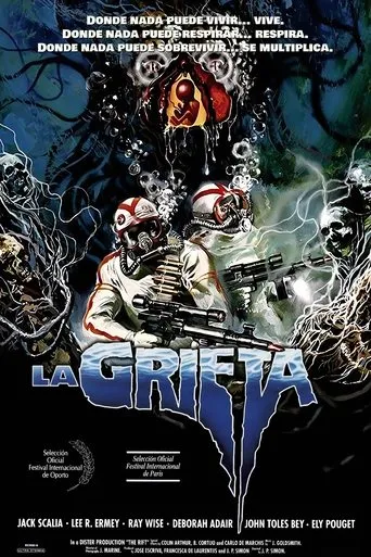 Póster de La grieta (1990) con Pocholo Martínez-Bordiú como Sven