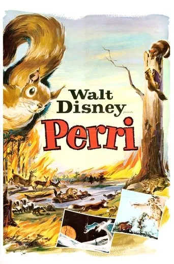 Póster de La historia de Perri (1957) con Walt Disney como Presenter