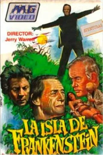 Póster de La isla de Frankenstein (1981) con George Mitchell André como Dr. von Helsing