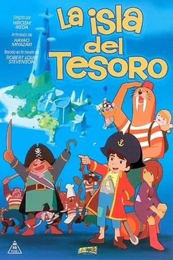 Póster de La Isla del Tesoro de los Animales (1971) con Hidekatsu Shibata como Cat  Sailor A (voice)