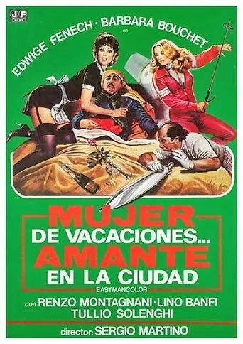 Póster de La mujer de vacaciones, la amante en la ciudad (1980) con Barbara Bouchet como Valeria Damiani