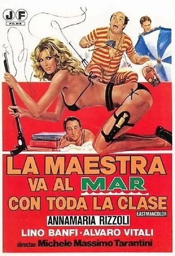 Póster de La profesora va al mar con toda la clase (1980) con Adriana Facchetti como Segretaria di Ercole Cubetti