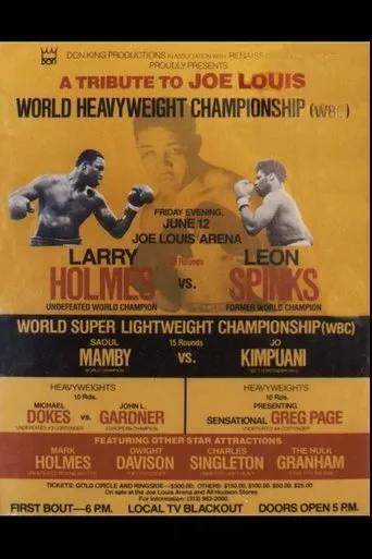 Póster de Larry Holmes vs. Leon Spinks