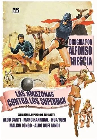 Póster de Las amazonas contra los superman (1974) con Malisa Longo como Akela
