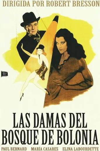 Póster de Las damas del bosque de Bolonia (1945) con Jean Marchat como Jacques
