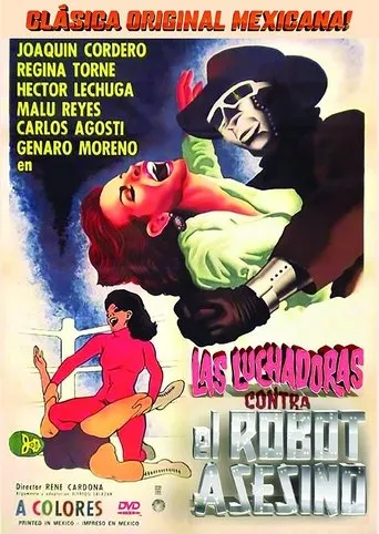 Póster de Las luchadoras contra el robot asesino (1969) con Eduardo MacGregor