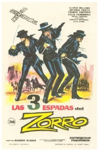 Póster de Las tres espadas del Zorro