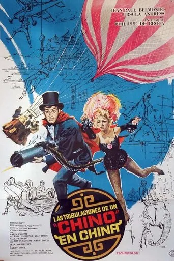 Póster de Las tribulaciones de un chino en China (1965) con Jean Rochefort como Leon