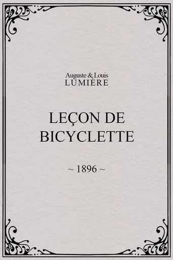 Póster de Leçon de bicyclette
