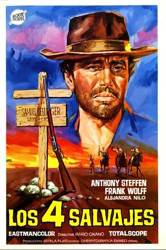 Póster de Los cuatro salvajes (1966) con Manuel Bermúdez 'Boliche' como Paco