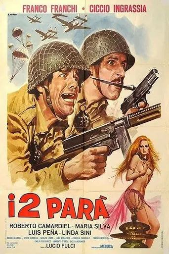 Póster de Los dos paracaidistas (1965) con María Silva como Santa