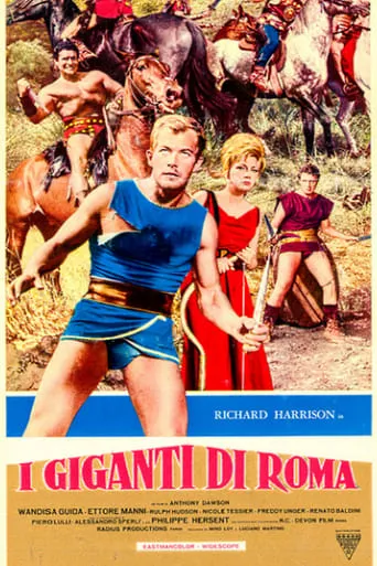 Póster de Los gigantes de Roma (1964) con Richard Harrison como Claudius Marcellus