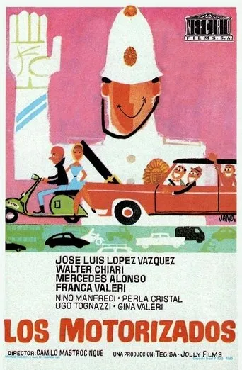 Póster de Los motorizados (1962) con José Luis López Vázquez como Mariano