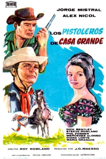 Póster de Los pistoleros de Casa Grande (1964) con Jorge Mistral como Viajero