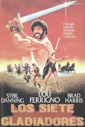 Póster de Los siete gladiadores (1983) con Françoise Perrot como Cornelia (as Kristin Kline)